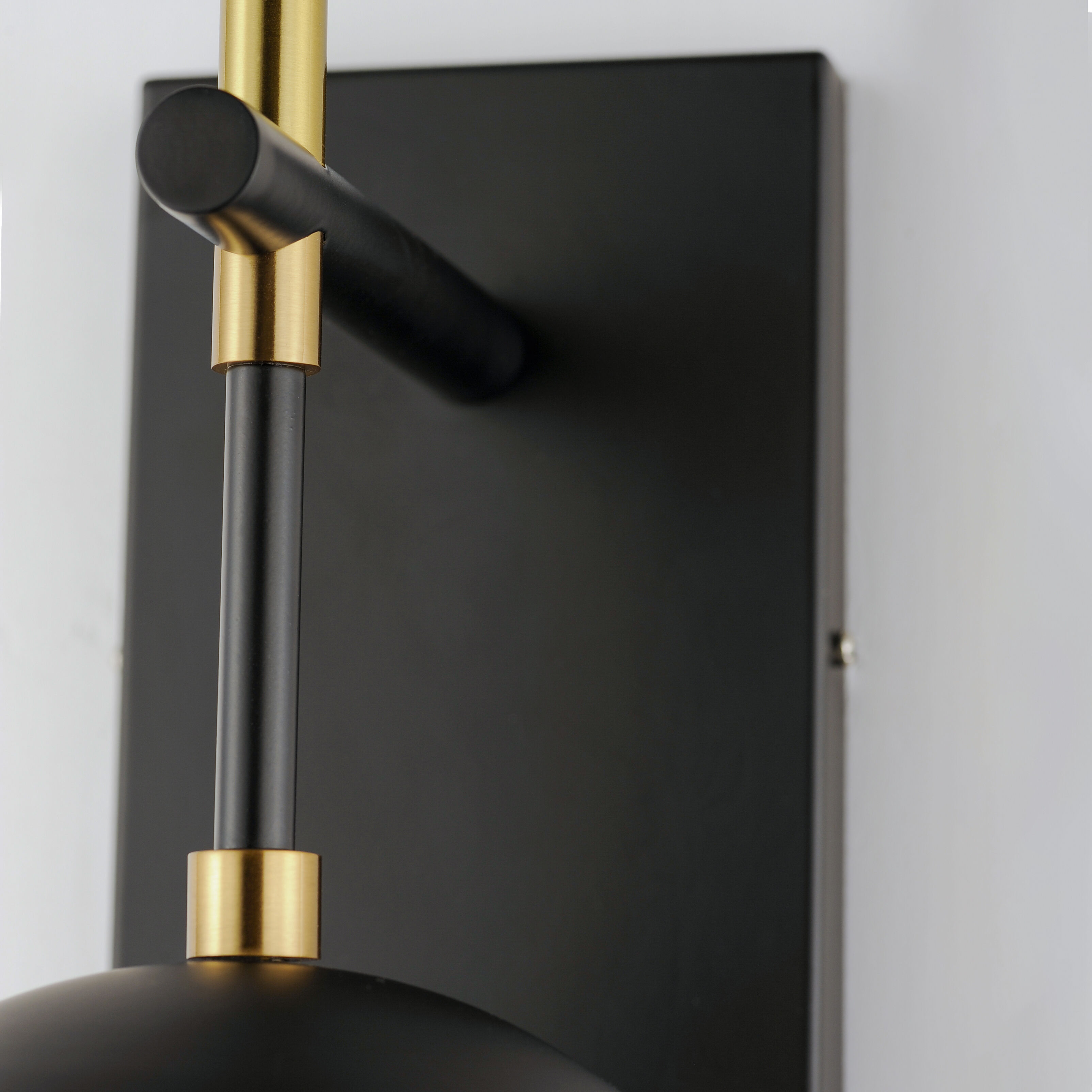 Nucleus LED 7 inch Black and Natural Aged Brass Wall Sconce Wall Light
