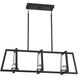 Haven LED 38 inch Matte Black Linear Chandelier Ceiling Light