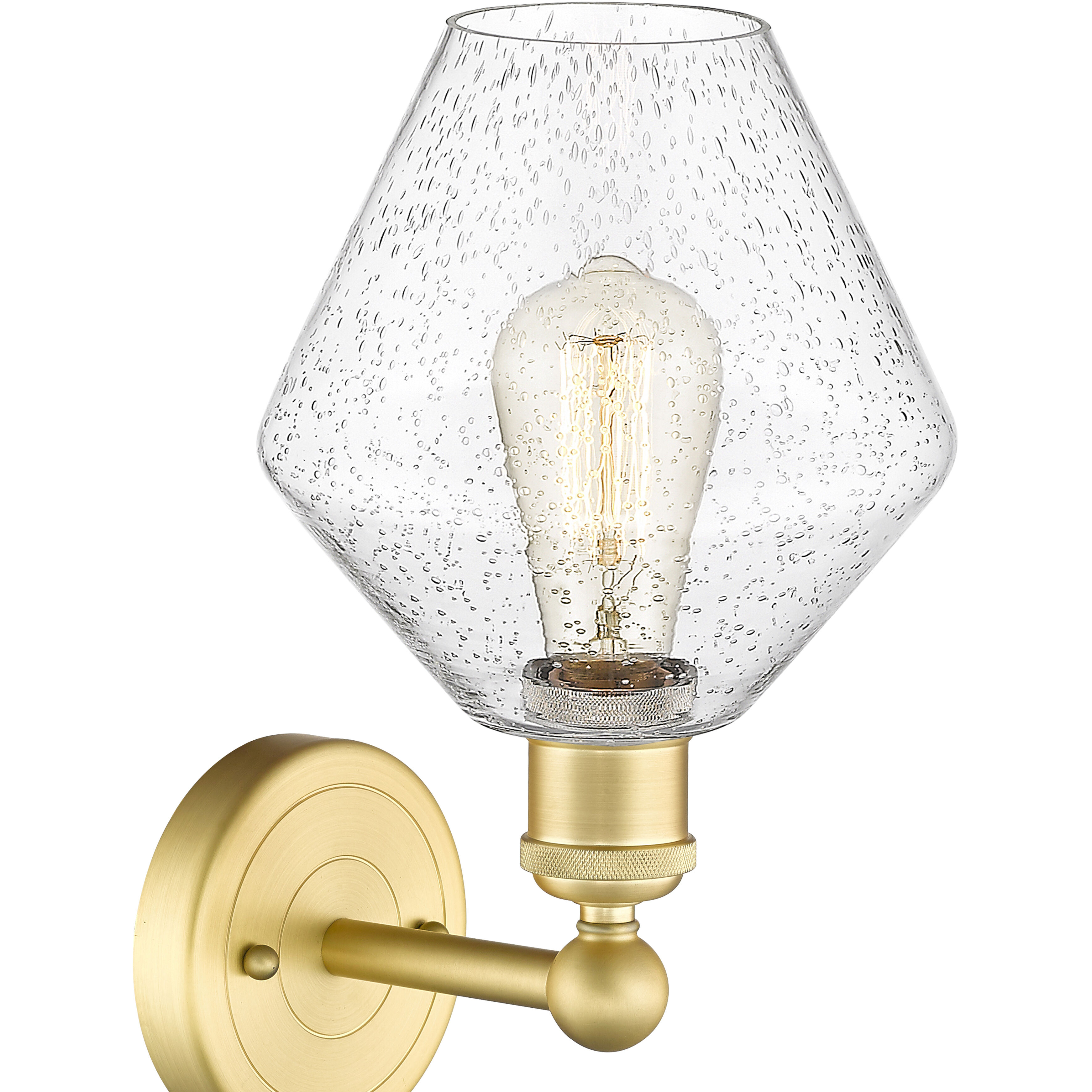 Cindyrella Sconce Wall Light in Satin Gold, Seedy