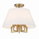 Westwood 5 Light 16 inch Vibrant Gold Semi Flush Ceiling Light