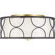 Landree 3 Light 16 inch Matte Black Flush Mount Ceiling Light