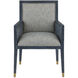 Santos Vintage Navy and Satin Brass and Barrett Dusk Armchair