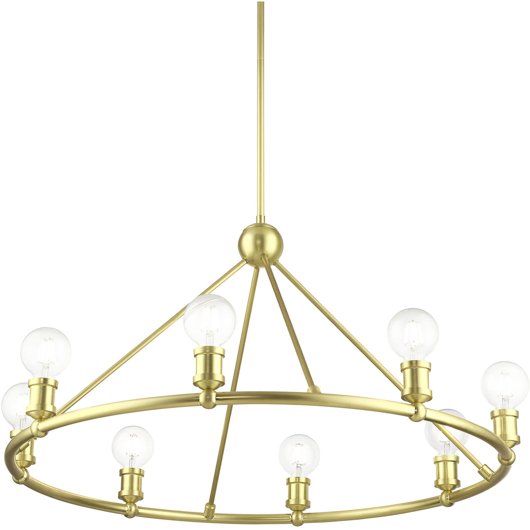 Lansdale 8 Light 34 inch Satin Brass Chandelier Ceiling Light