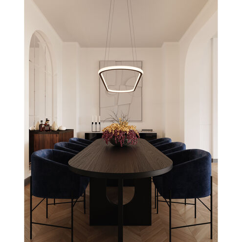 Luna LED 61.5 inch Satin Black Pendant Ceiling Light in 3000K