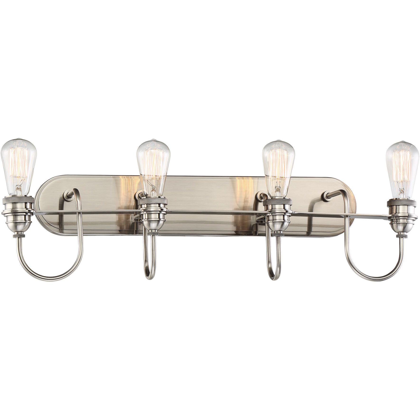 Uptown Edison 4 Light 29.25 inch Plated Pewter Bath Light Wall Light