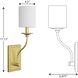 Bonita 1 Light 5 inch Satin Brass Wall Sconce Wall Light, Design Series