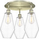Cindyrella 3 Light 18.75 inch Antique Brass Flush Mount Ceiling Light in Clear