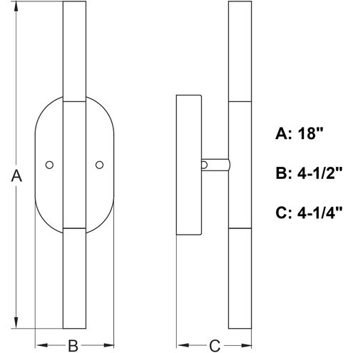 Fulton LED 4.5 inch Chrome Bathroom Light Wall Light