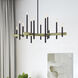 Denmark 12 Light 42 inch Bronze with Antique Brass Accents Foyer Chandelier Ceiling Light