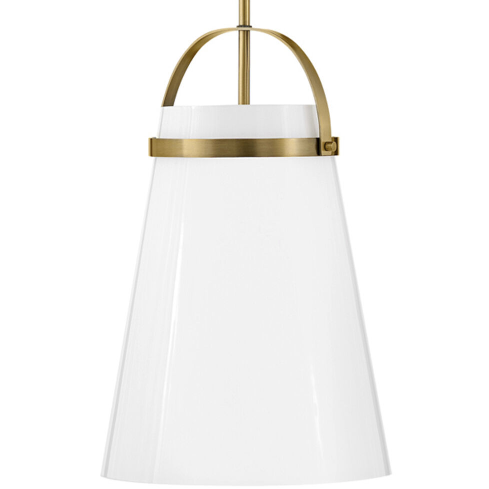 Tori LED 11.5 inch Lacquered Brass Pendant Ceiling Light