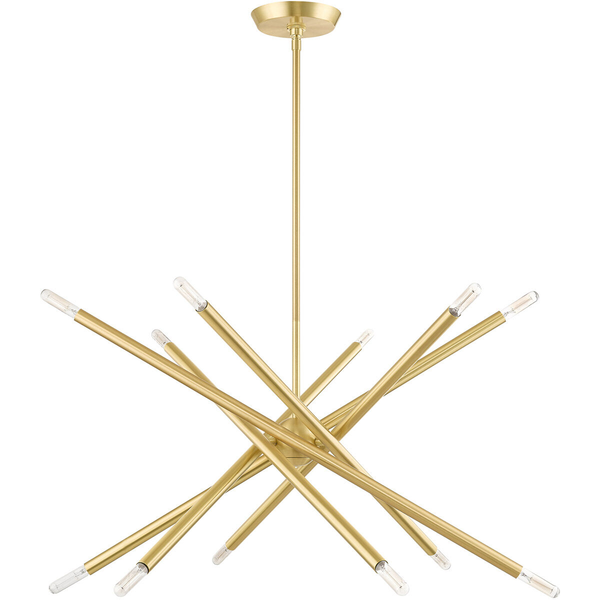 Soho 12 Light 28 inch Satin Brass Chandelier Ceiling Light