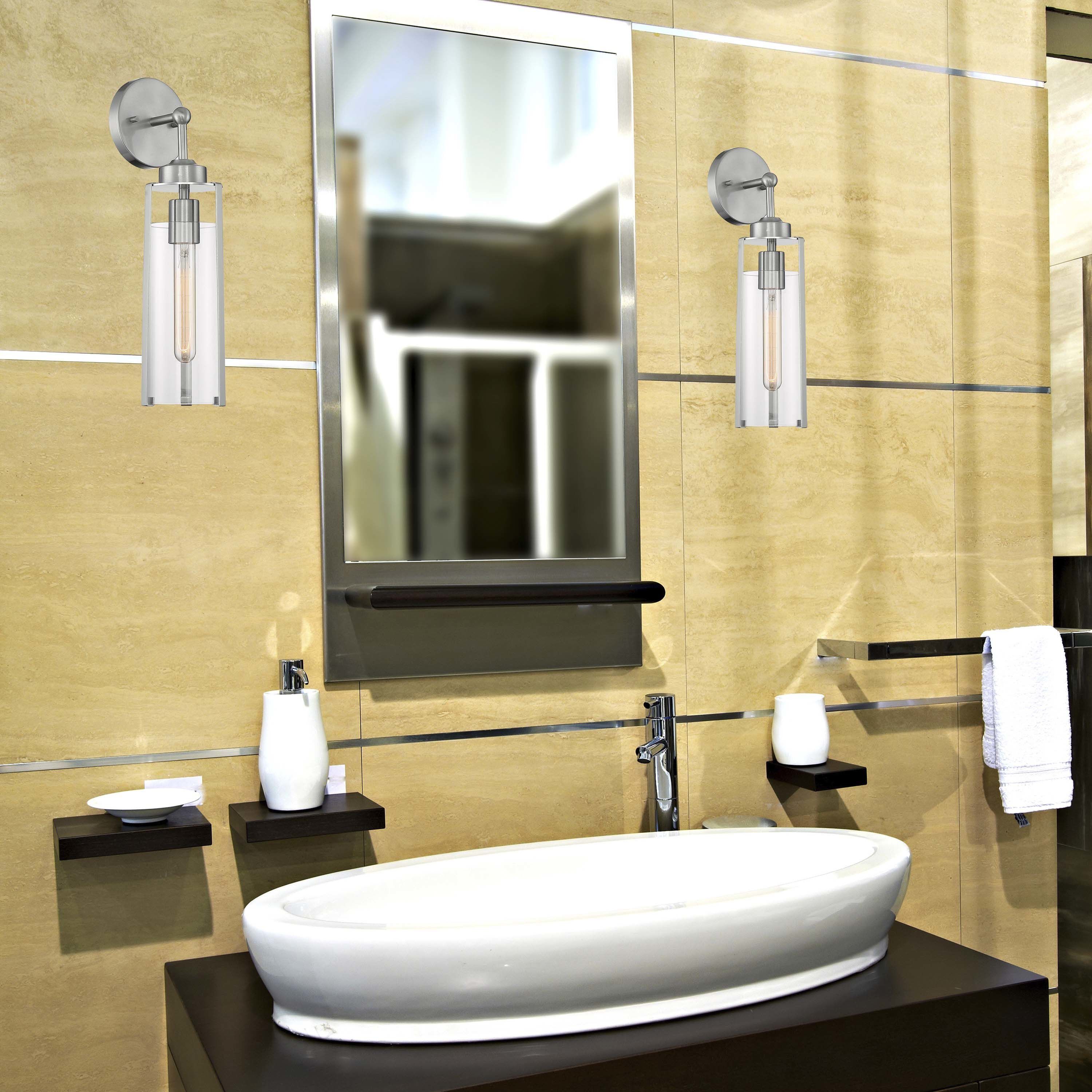 Marina 1 Light 5 inch Brushed Nickel Vanity Light Wall Light