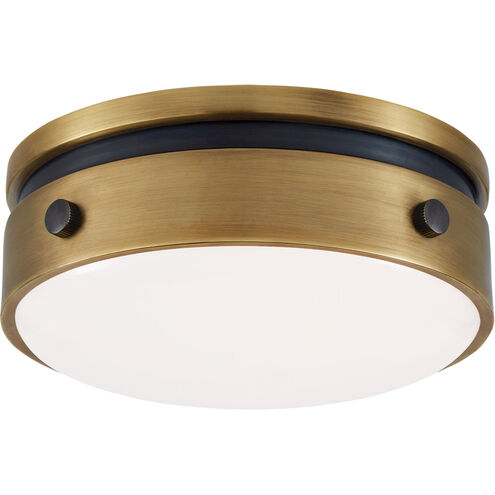 Thomas O'Brien Hicks LED 5.5 inch Bronze with Antique Brass Flush Mount Ceiling Light in Bronze and Hand-Rubbed Antique Brass