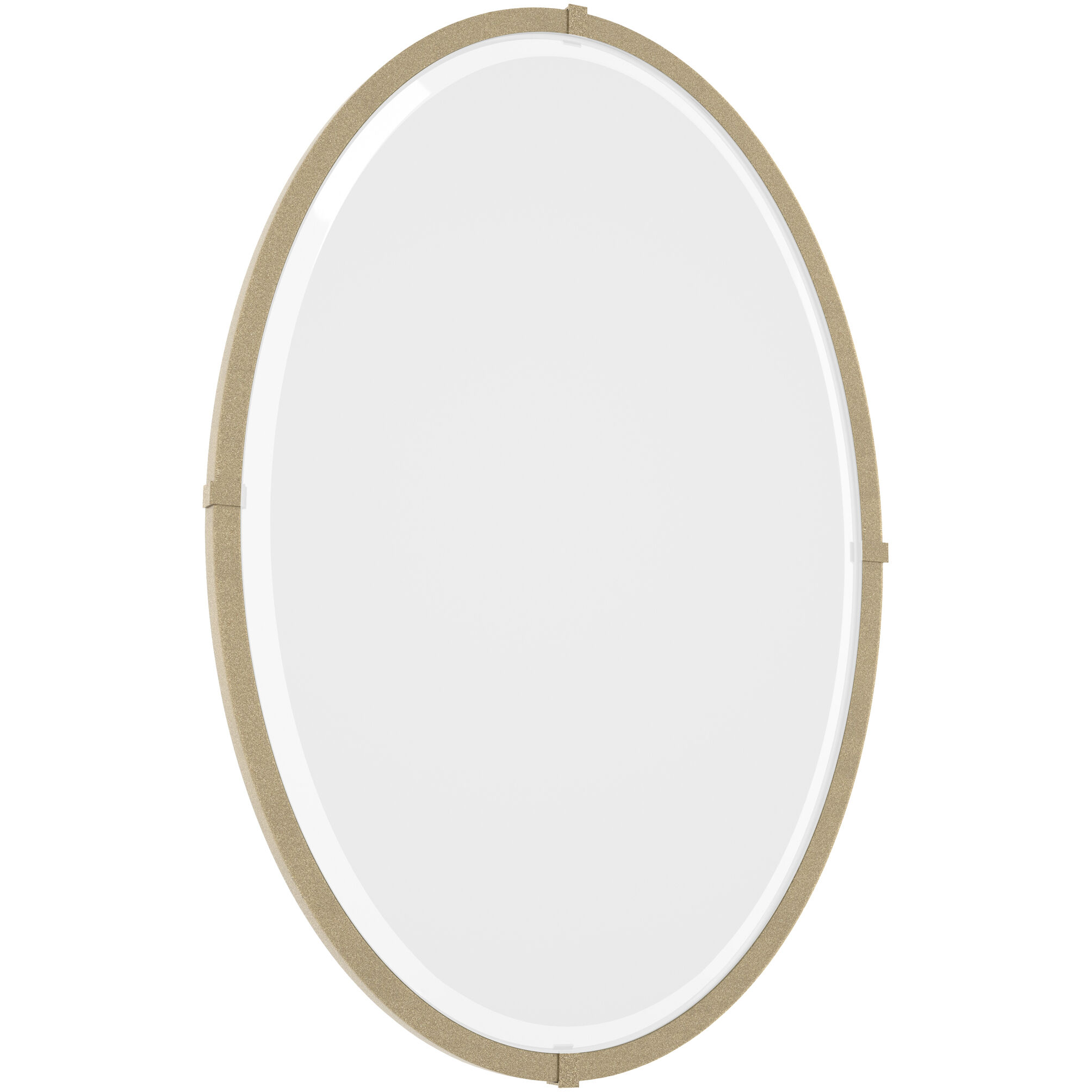 Beveled 31.7 X 22.3 inch Soft Gold Mirror, Oval