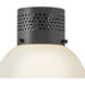 Taj 1 Light 9.75 inch Black Flush Mount Ceiling Light