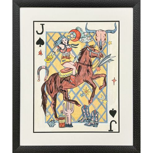Range Rider Brown and Blue and Red Framed Art