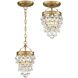 Calypso 1 Light 7.25 inch Vibrant Gold Chandelier Ceiling Light