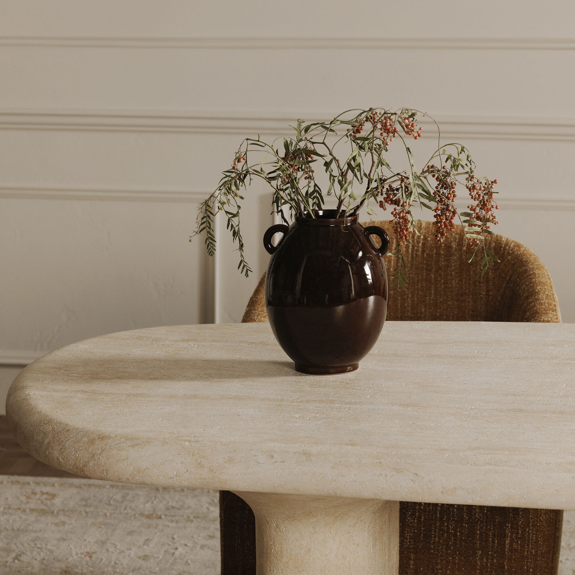 Warby 78 X 42 inch Beige Outdoor Dining Table