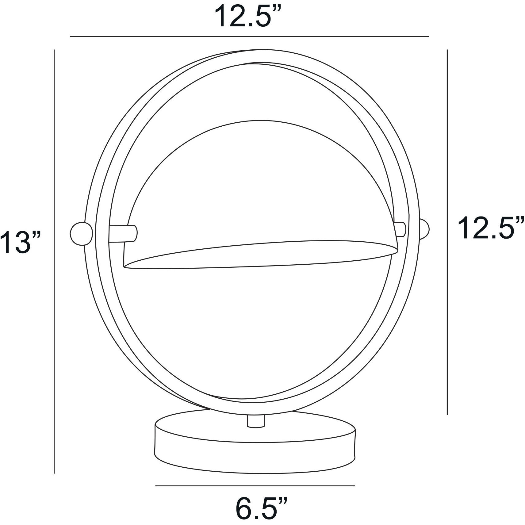 Wanda 13 inch 60.00 watt Black Table Lamp Portable Light