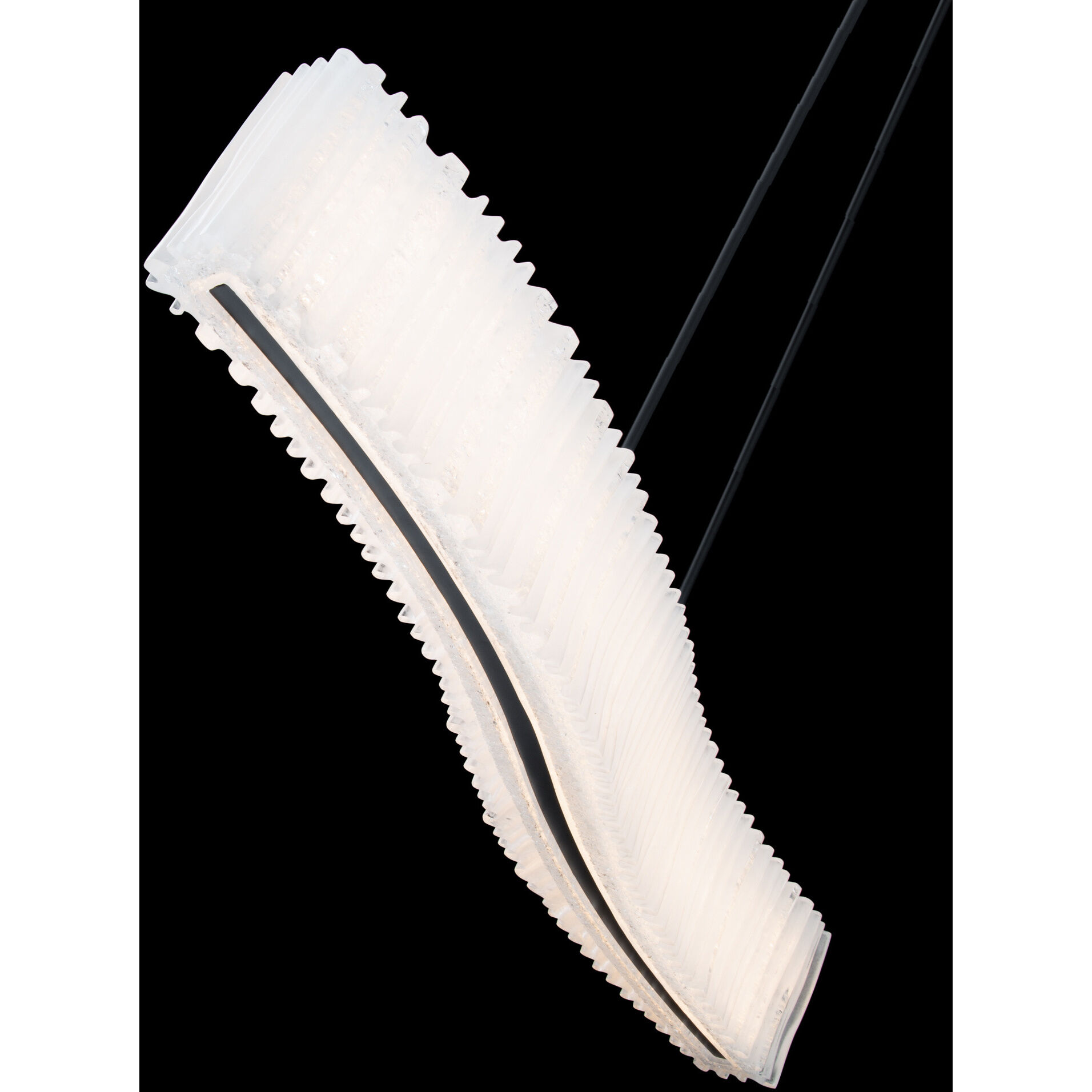 Rhiannon Linear Chandelier Ceiling Light in 48in., Black