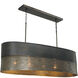 Sana 5 Light 43 inch Grey Iron Island Ceiling Light