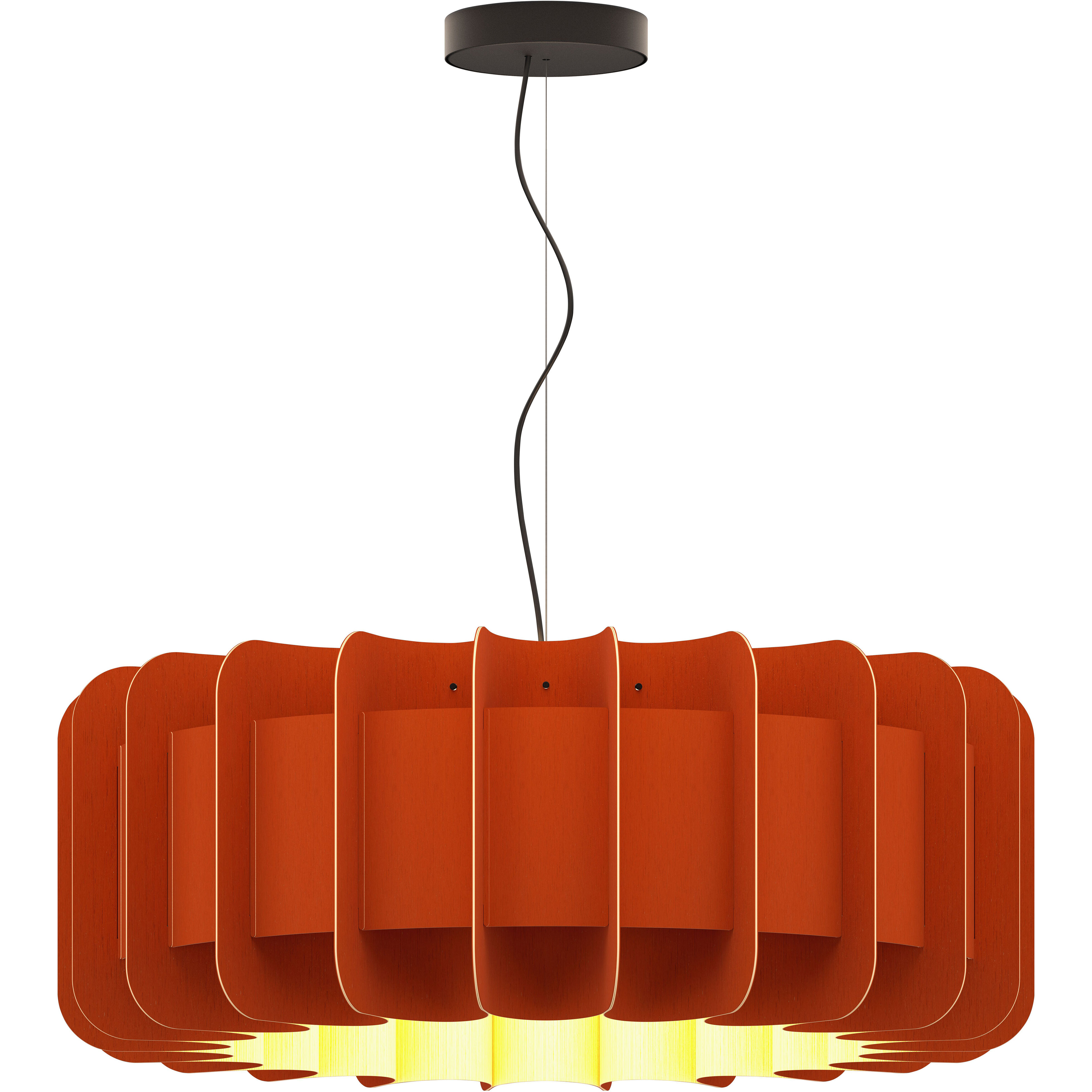 Clarissa 1 Light 29.1 inch Black/Terracotta Pendant Ceiling Light in Terracotta/Ash, 29 in