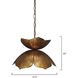 Flowering Lotus 1 Light 20 inch Antique Gold Pendant Ceiling Light