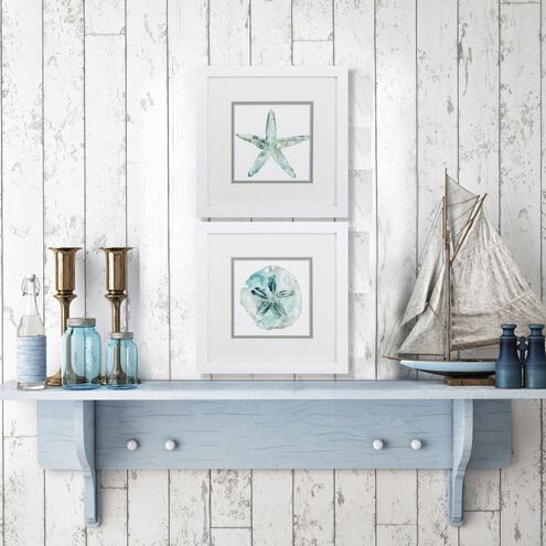 Waterside Teal and Turquoise Framed Art