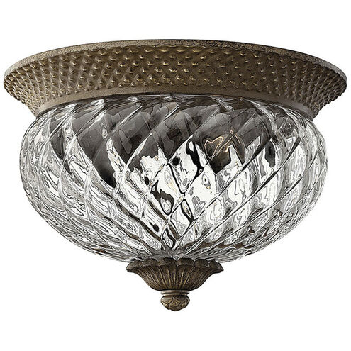 Plantation 2 Light 12 inch Pearl Bronze Indoor Bath Flush Mount Ceiling Light