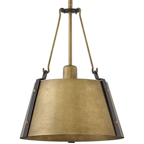 Cartwright 1 Light 11.5 inch Rustic Brass with Oil Rubbed Bronze Indoor Pendant Ceiling Light