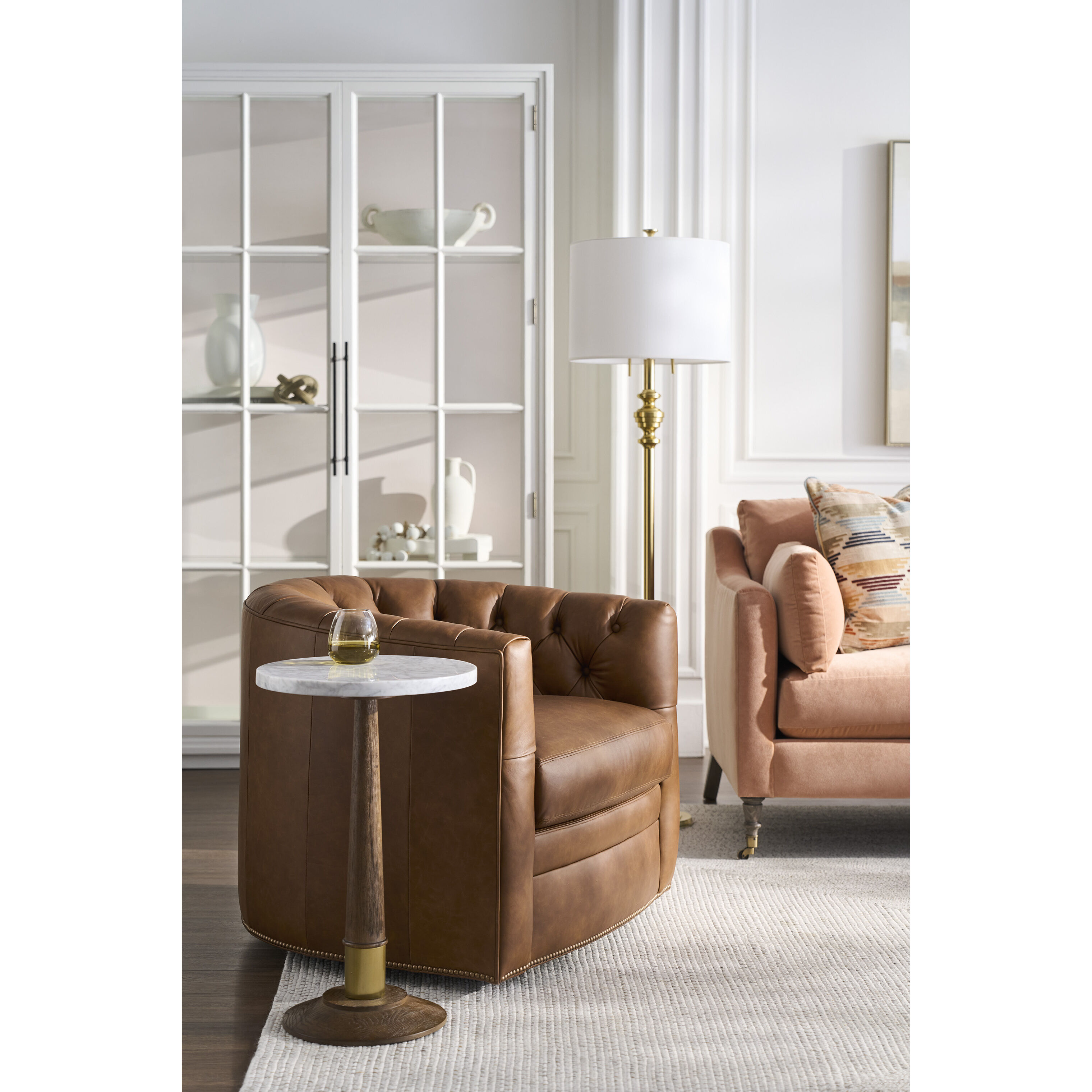 Arthur 65 inch 100.00 watt Modern Brass Floor Lamp Portable Light