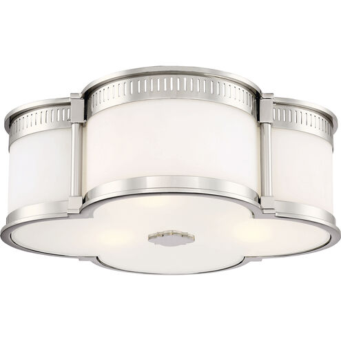 ML LED 16 inch Polished Nickel Flush Mount Ceiling Light
