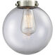Franklin Restoration Beacon LED 8 inch Black Antique Brass Mini Pendant Ceiling Light in Clear, Franklin Restoration