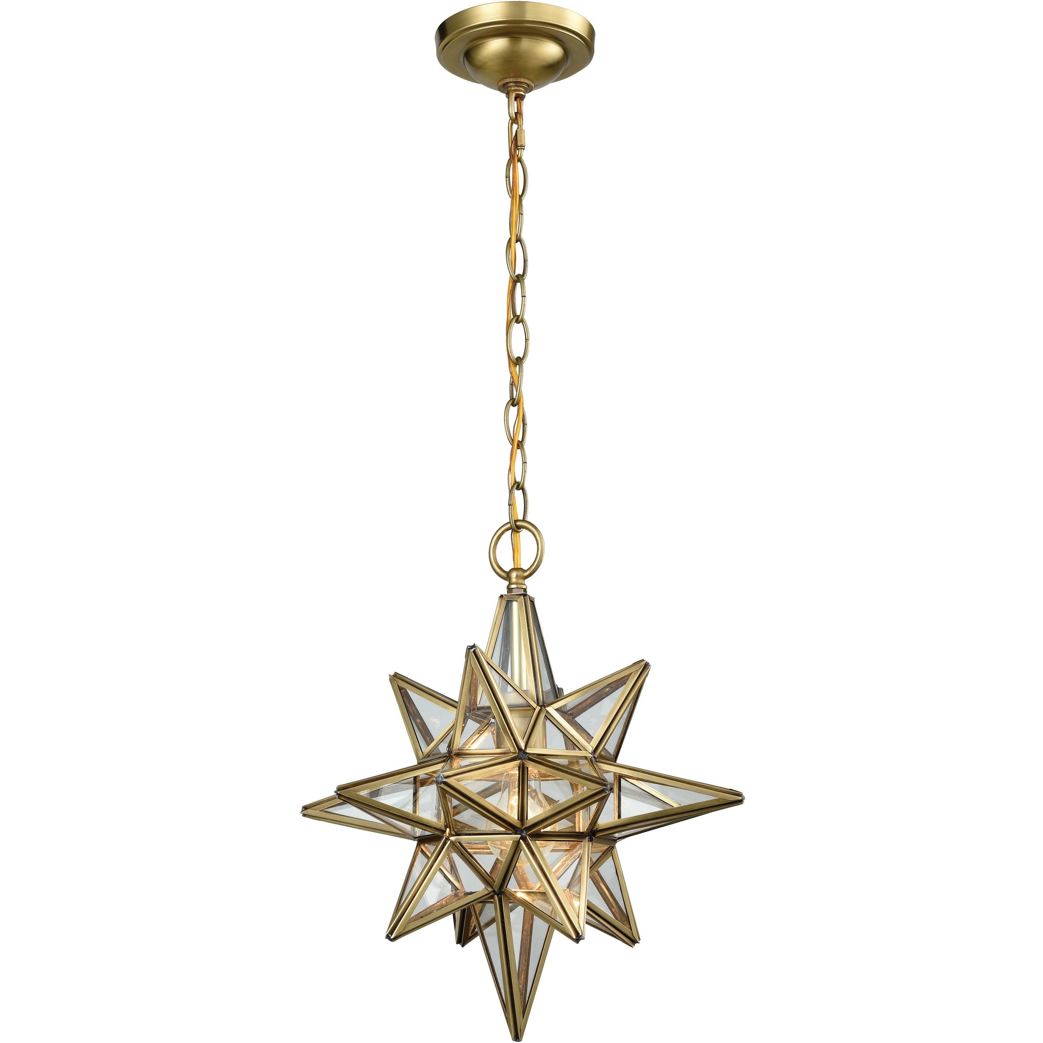 Beamer 1 Light 12 inch Brushed Brass Mini Pendant Ceiling Light