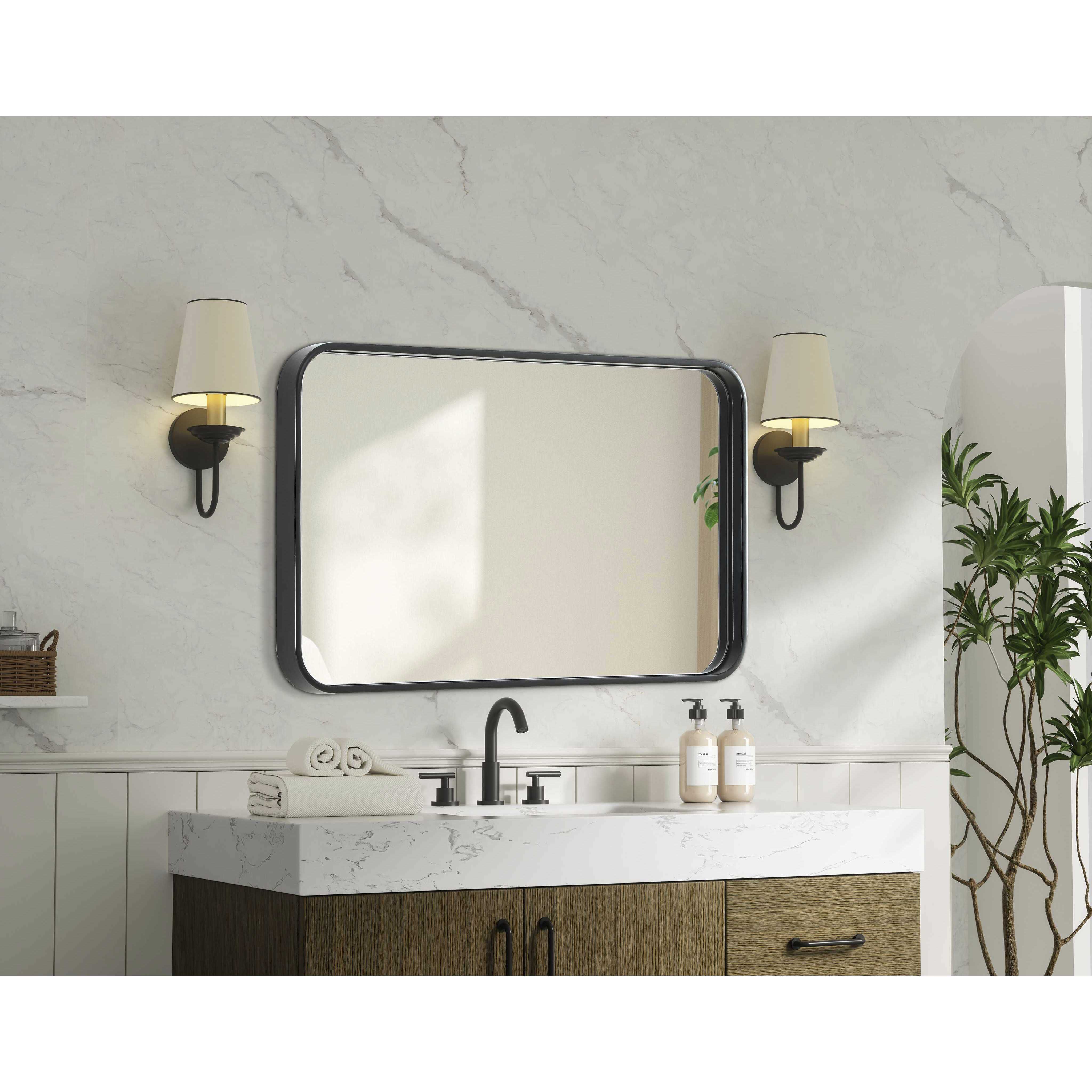 Remy 30 X 18 inch Black Mirror