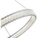 Chevron LED 23.62 inch Brushed Nickel Pendant Ceiling Light