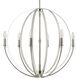 Rotunde 6 Light 26 inch Matte White Chandelier Ceiling Light