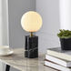 Amabel 13 inch 15 watt Black Marble Table Lamp Portable Light