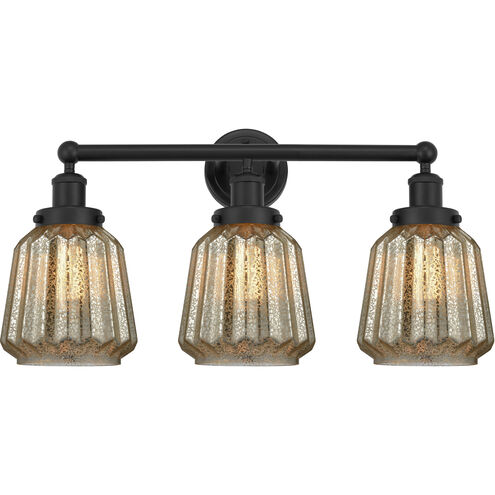 Chatham 3 Light 24.5 inch Matte Black Bath Vanity Light Wall Light