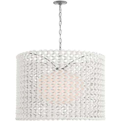 Fisher Weisman Catania LED 40 inch Polished Nickel Hanging Shade Ceiling Light