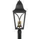 Cardigan 4 Light 28.25 inch Sand Coal and Olden Brass Outdoor Post Lantern, Great Outdoors