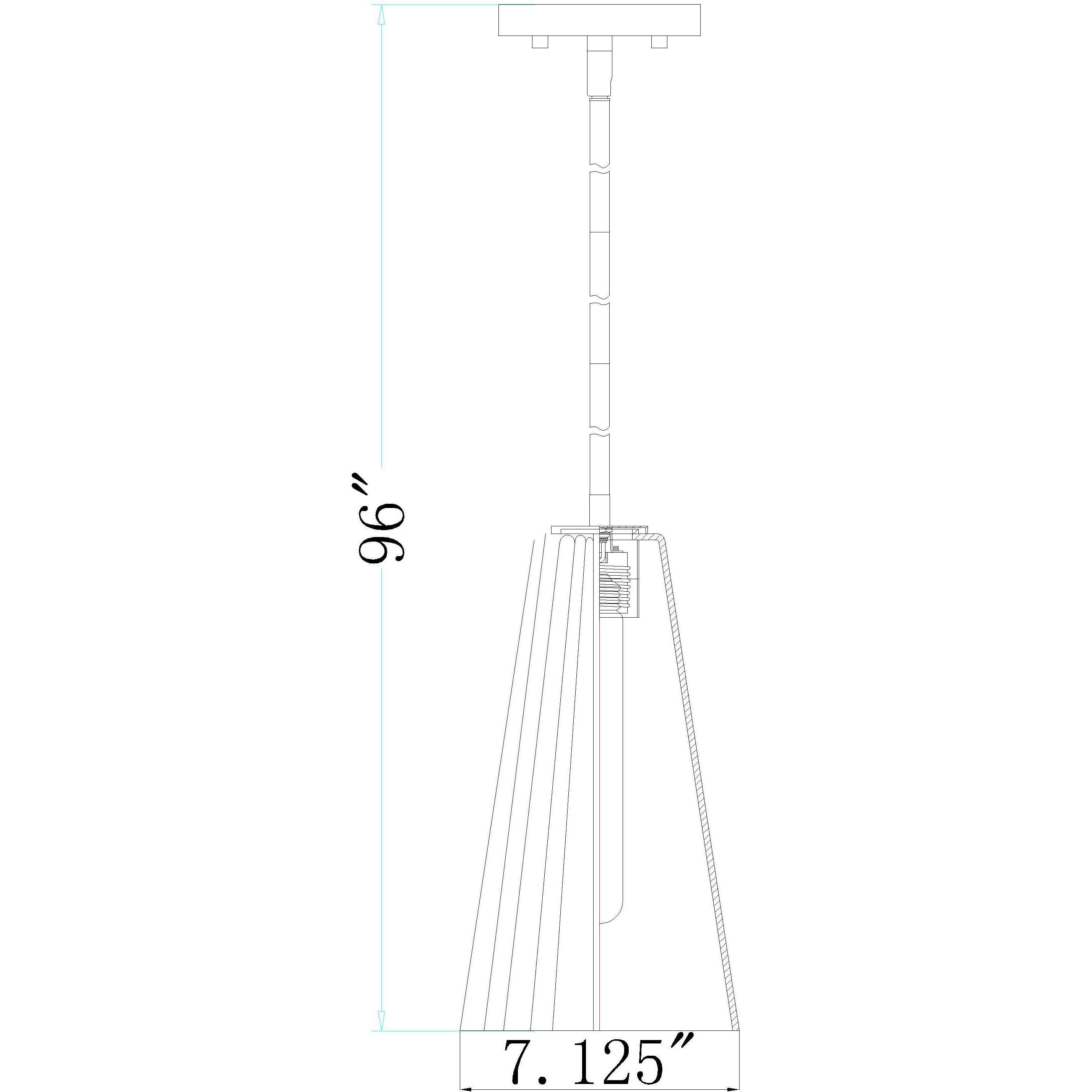 Farrell 1 Light 7.25 inch Matte Black Pendant Ceiling Light