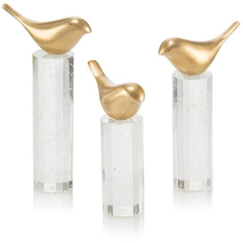 Perched Birds Sculpture, Set of 3