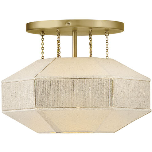Lisa McDennon Lyla 1 Light 15 inch Lacquered Brass Semi-flush Mount Ceiling Light