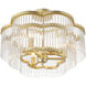 Azura 3 Light 20 inch Heirloom Brass Semi-Flush Ceiling Light