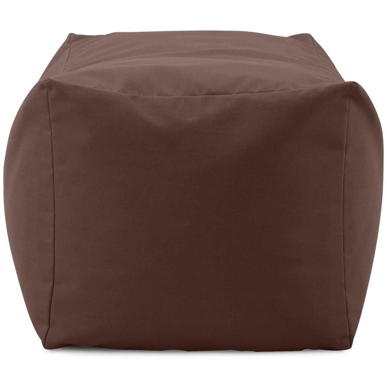 Seascape 18.25 inch Chocolate Outdoor Pouf Bench