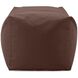 Seascape 18.25 inch Chocolate Outdoor Pouf Bench