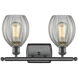 Ballston Eaton 2 Light 16 inch Matte Black Bath Vanity Light Wall Light, Ballston