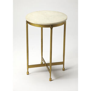 Butler Loft Claypool White Marble 20 X 14 inch Metalworks Accent Table
