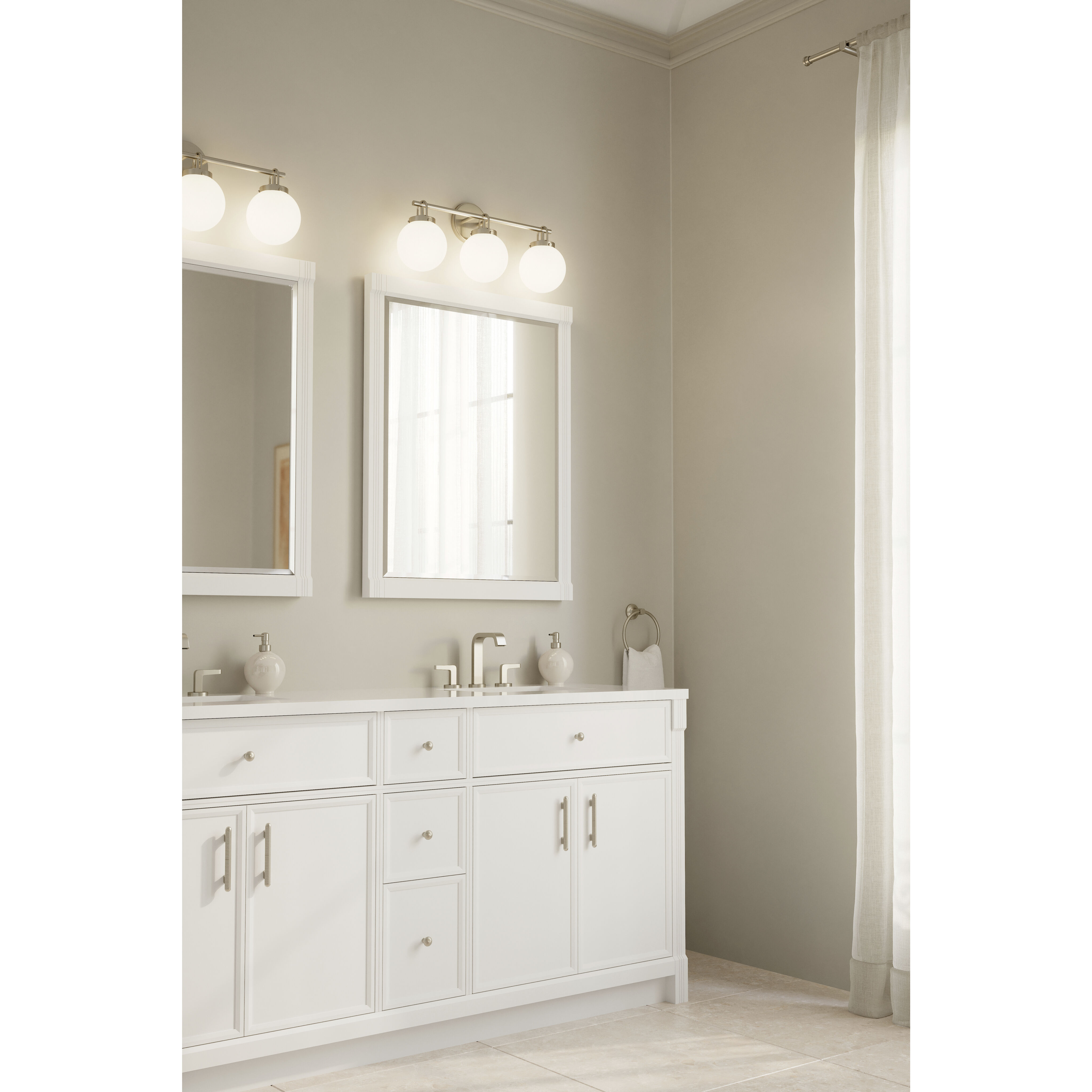 Ortesa 3 Light 24 inch Brushed Nickel Vanity Wall Light